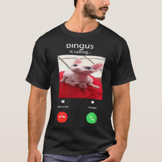 Camiseta Bingus llama meme de gato grande