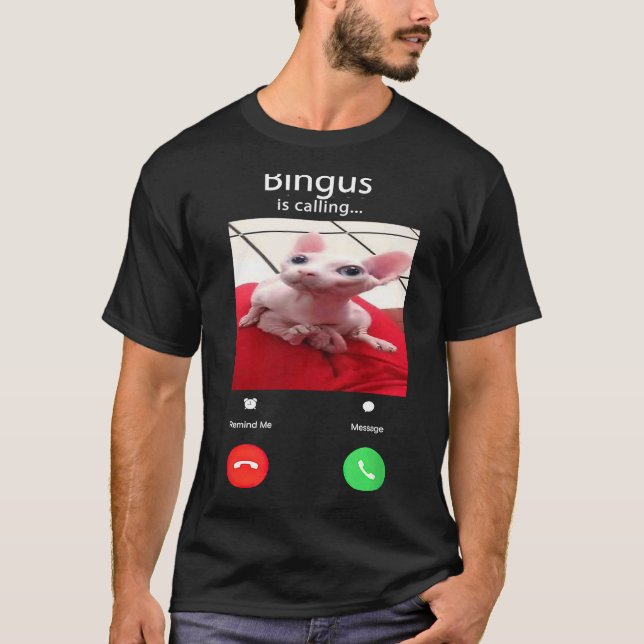 Camiseta Bingus llama meme de gato grande (Anverso)