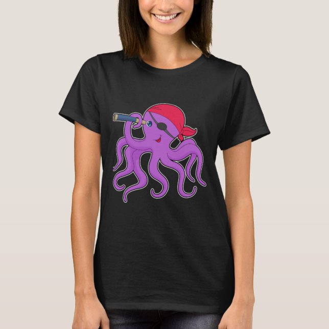 Camiseta Binoculares de los Piratas del Octopus (Anverso)
