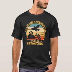 Camiseta Binoculares de observación de aves Retir libro de 