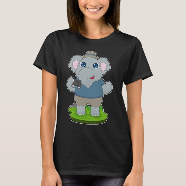 Camiseta Binoculares elefantes (Anverso)