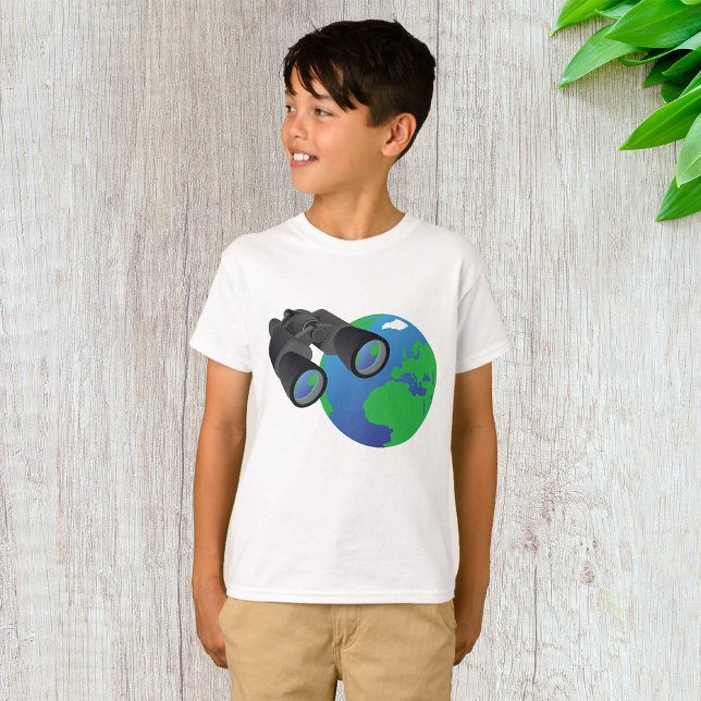 Camiseta Binoculares Y Niños De La Tierra (Subido por el creador)