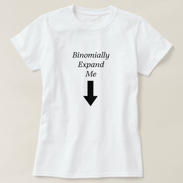 Camiseta Binomial amplíeme (Diseño del anverso)