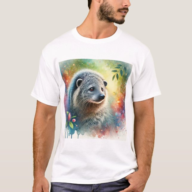 Camiseta Binturong in Watercolor 060824AREF124 - Watercolor (Anverso)