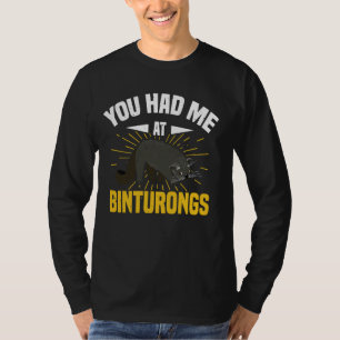 Camiseta Binturong Stuffed Animal Bearcat Lover Plush Bintu