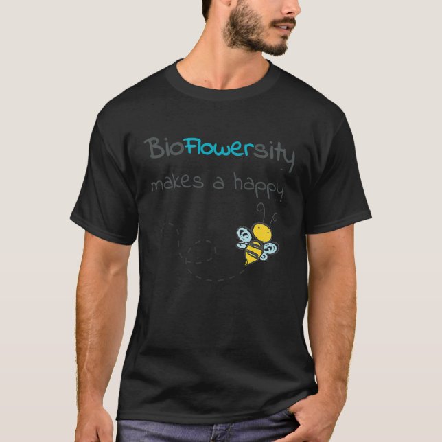 Camiseta Bioflowersity makes a happy bee (Anverso)