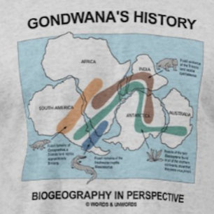 Camiseta Biogeografía de la historia de Gondwana en