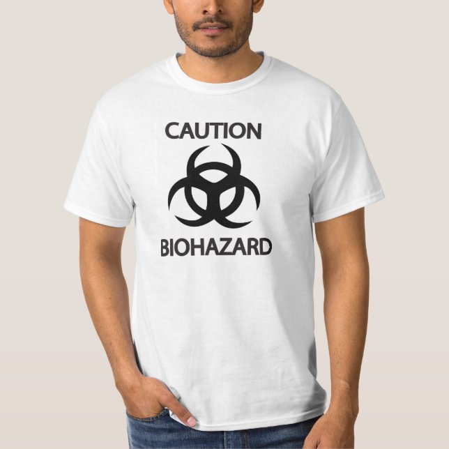 Camiseta Biohazard de la precaución (Anverso)