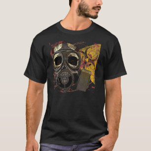 Camiseta Biohazard del cráneo de Gasmask