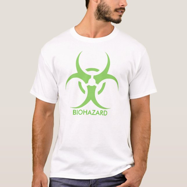 Camiseta ¡biohazard! peligro amonestador (Anverso)