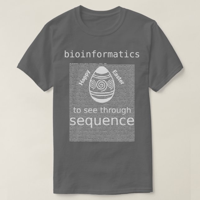 Camiseta Bioinformática A Ver A Través Del Huevo De Pascua (Diseño del anverso)