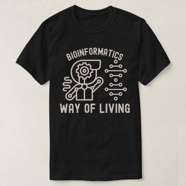 Camiseta Bioinformática, modo de vida (Diseño del anverso)