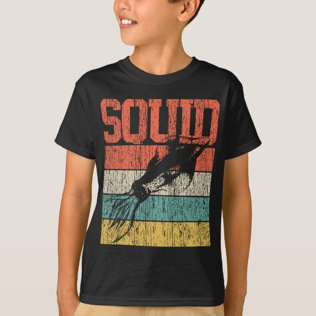 Camiseta Bióloga marina de época Squid Retro (Anverso)