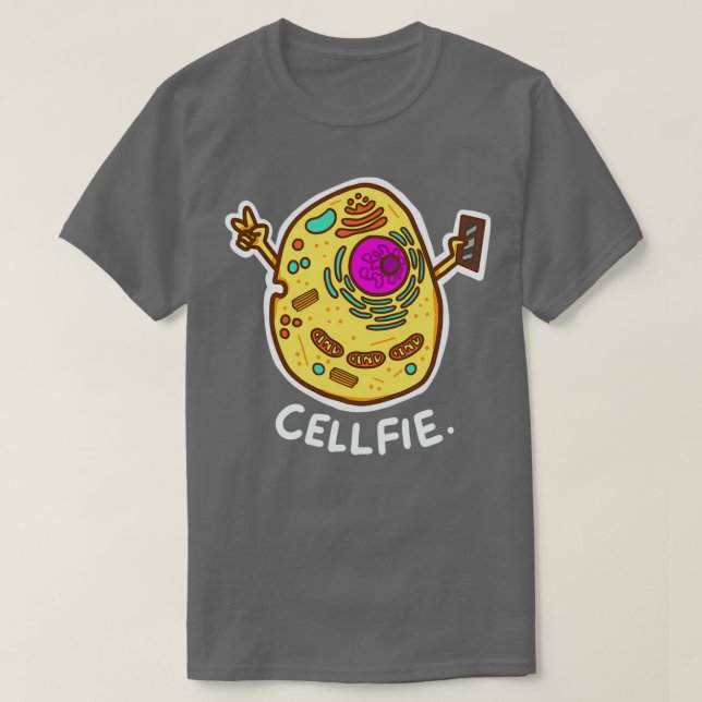 Camiseta Biología científica divertida de CellFie (Diseño del anverso)
