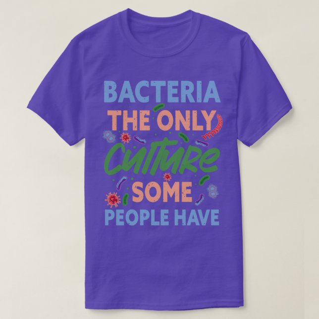 Camiseta Biología de la microbiología bacteriológica (Diseño del anverso)