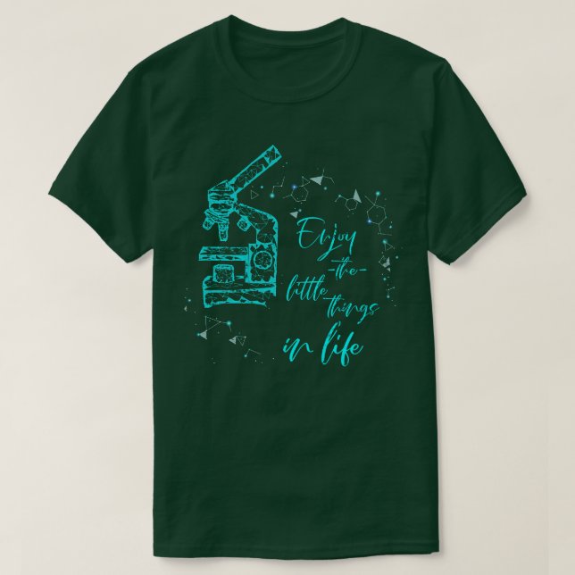 Camiseta Biología del microscopio (Diseño del anverso)