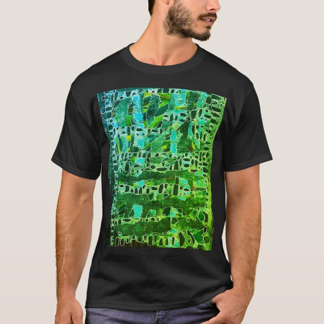 Camiseta "Biología del Mosaico Verde" masculino (Anverso)