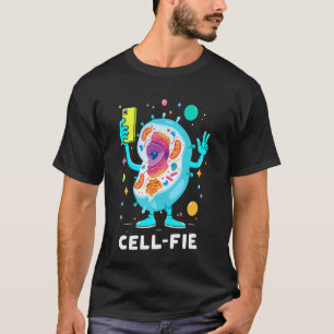 Camiseta Biología Divertida Ciencia Monada Selfie Chiste Té