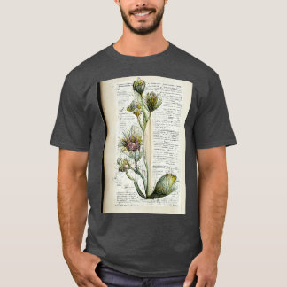 Camiseta Biología Flores florales en el libro singular de p