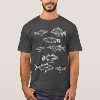 Camiseta Biología Mar Especies de peces Pescadores Pescador