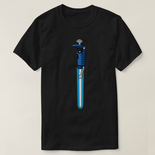 Camiseta Biología Pipesaber DAPI Pipette 1 (Diseño del anverso)