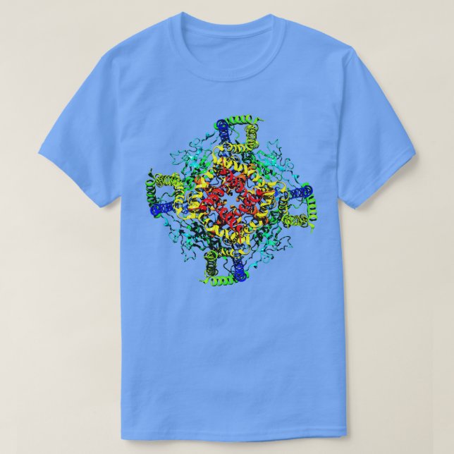 Camiseta Biología Proteína de la estructura de microscopía  (Diseño del anverso)