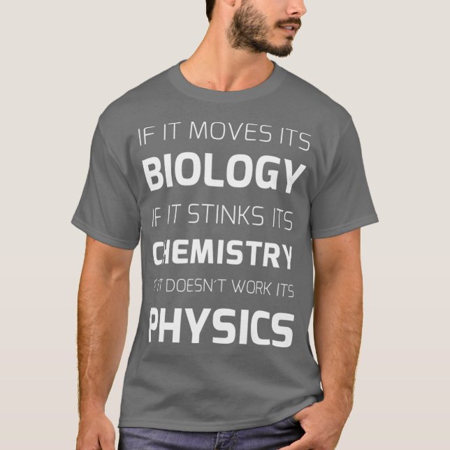 Camiseta Biología Química Física Ciencia (Anverso)