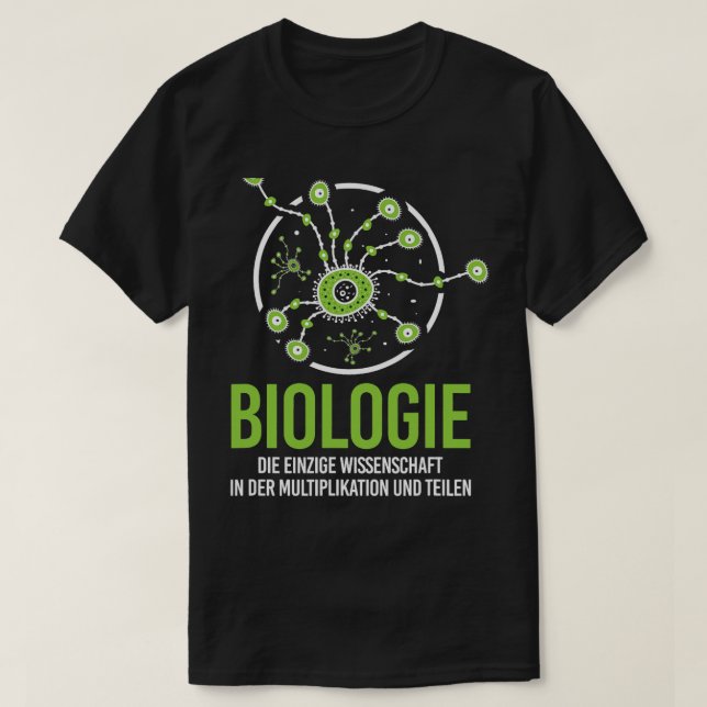 Camiseta Biología Sólo Partes de Multiplicación Científica  (Diseño del anverso)
