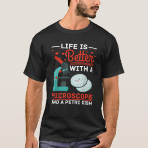 Camiseta Biólogo Ciencia De La Vida Microscopio Biología Mo