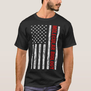 Camiseta Biólogo de biología molecular de la bandera de los