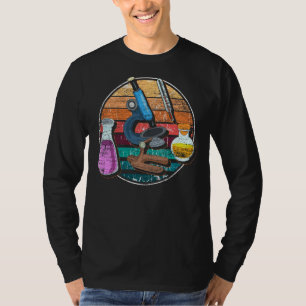 Camiseta Biólogo del microscopio retro Laboratorio de Cienc