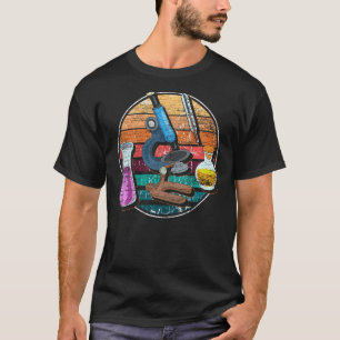 Camiseta Biólogo del microscopio retro Laboratorio de Cienc