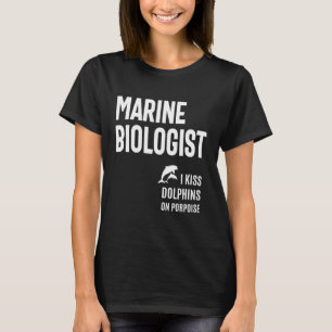 Camiseta Biólogo marino - Beso a delfines con marsopa