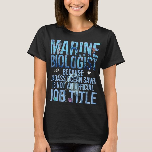 Camiseta Biólogo marino curioso de la ciencia oceánica (Anverso)
