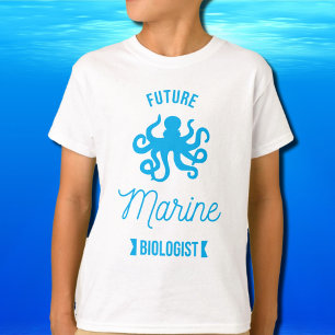 Camiseta Biólogo marino futuro - Octopus - blanco