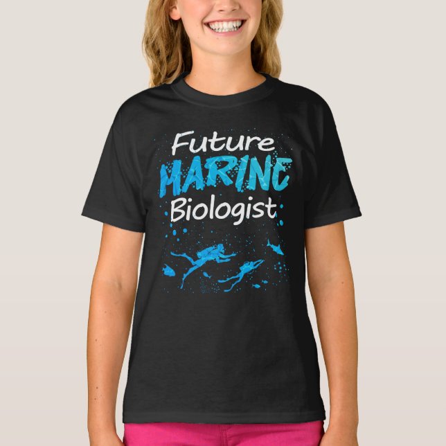 Camiseta Biólogo marino gráfico futuro (Anverso)
