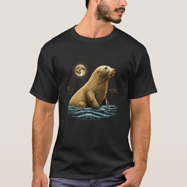 Camiseta Biólogo marino marino del Océano marino del león d (Anverso)