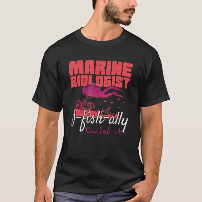Camiseta Biólogo marino O Fish Ally Nilató A Ocean Stud (Anverso)