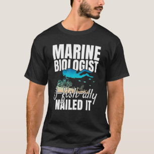 Camiseta Biólogo marino O Fish Ally Nilató A Ocean Stud