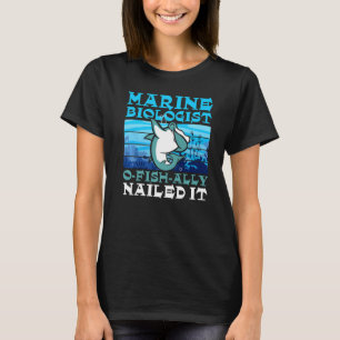 Camiseta Biólogo marino O Fish Ally Nilató A Ocean Stud