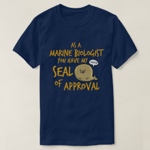 Camiseta Biólogo marino - sello de la aprobación