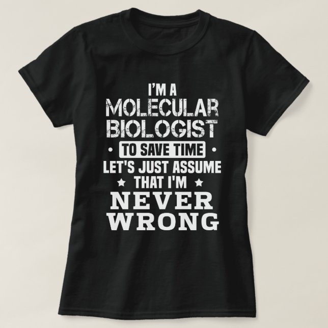 Camiseta Biólogo molecular (Diseño del anverso)