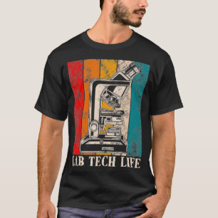 Camiseta Biólogo Vintage Microscopio Tech Life Lab Science