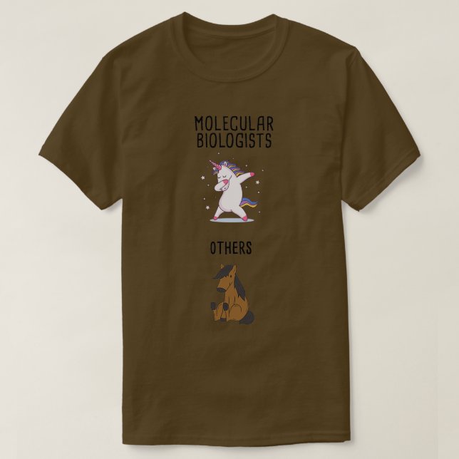 Camiseta biólogos moleculares vs otros (Diseño del anverso)