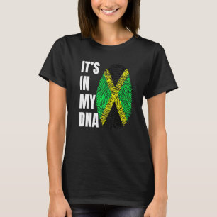 Camiseta Biometría ADN de huella dactilar Bandera jamaicana