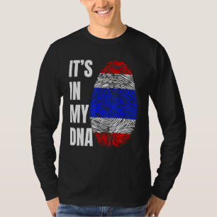 Camiseta Biometría ADN de huella dactilar bandera tailandes