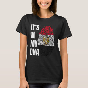 Camiseta Biometría ADN Huella Dactilar Bandera Egipcia Egip
