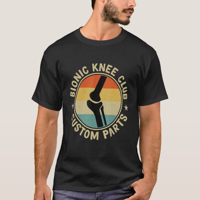Camiseta Bionic Knee Club Custom Parts Bones funny Knee Rep (Anverso)