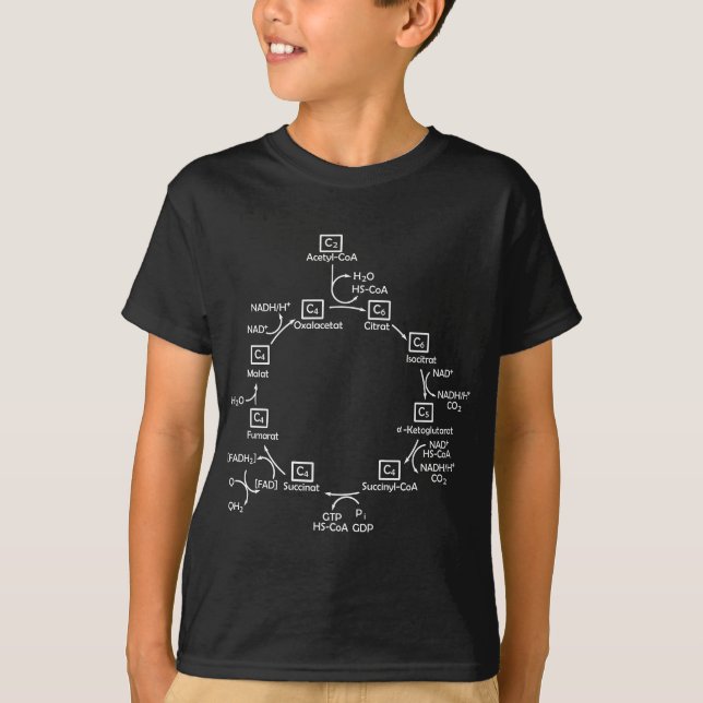 Camiseta Bioquímica Ciclo de Ácido Cítrico Biólogo Biólogo  (Anverso)