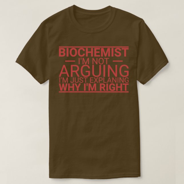 Camiseta Bioquímica discutiendo bioquímica (Diseño del anverso)